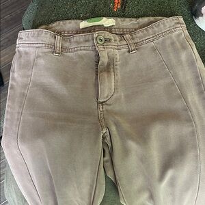 Anthropologie light tan button ankle cords